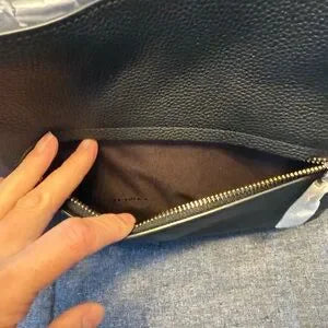 Coach Chaise Shoulder Bag 24947 - Black Pebbled leather tote with Gold hardware